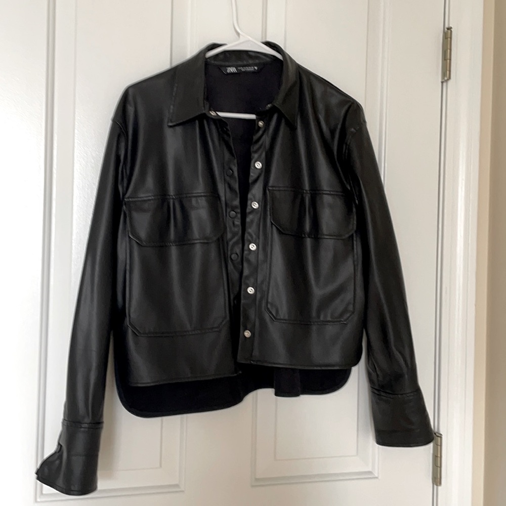 Leather shirt Zara